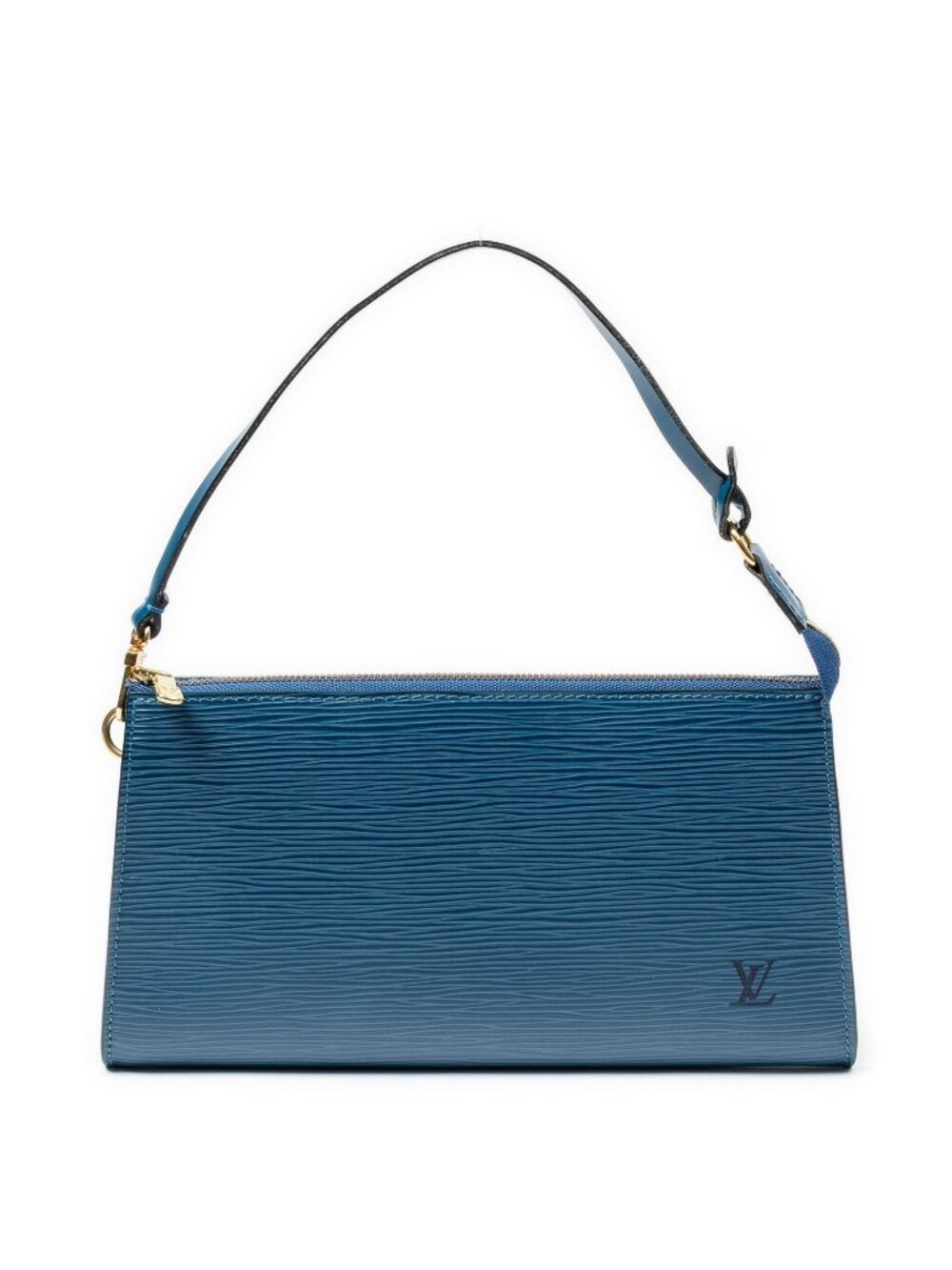 Louis Vuitton Pochette Blue Epi Handbag
